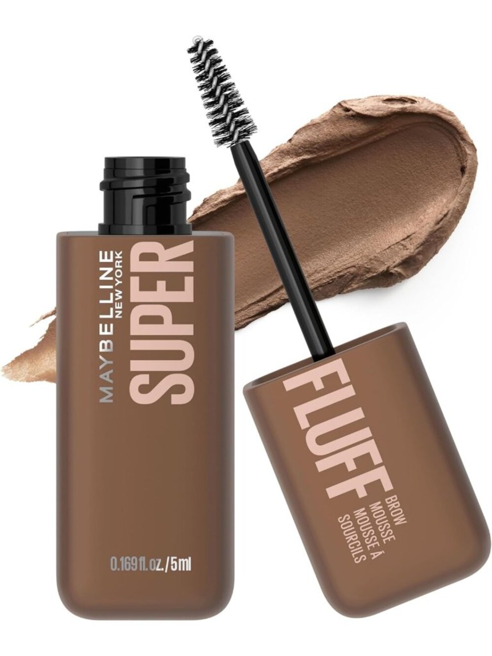Volumizing Brow Mousse Gel for Soft Full Brows - All Day Tinted, Soft Brown